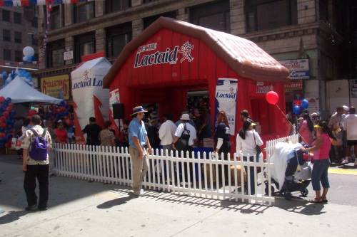 Inflatable Buildings and Tents lactaid sampling booth